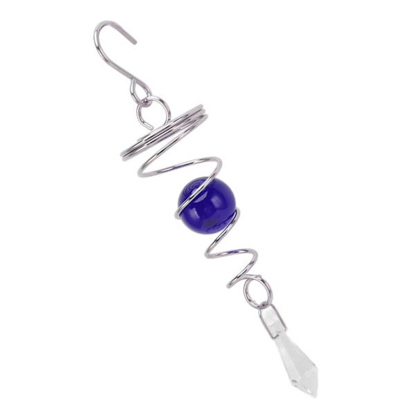 2 stk. Gazing Ball Spiral Halevind Spinner Stabilisator Rustfrit Stål Spiral Vindklokker til Udendørs Blå
