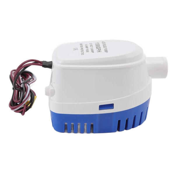 Elektrisk DC vannpumpe med flytebryter Automatisk lensepumpe Micro nedsenkbar pumpe 4 meter løft 12V 3,8A
