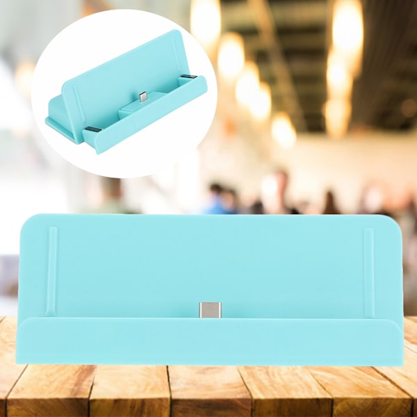 Switch Lite Mini -konsolille TYPE C Latausteline Laturi Peli Tarvikkeet (Sininen)