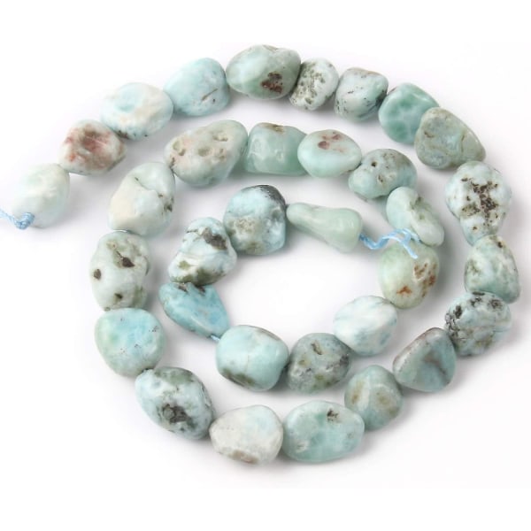 Uregelmæssig formede Larimar perler 8-10 mm perler 15 tommer naturstensperler til smykkefremstilling