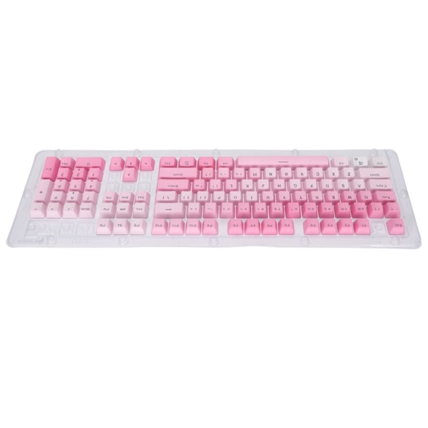 104 ST Key Caps Rosa Vit Färgningsprocess Matt Utseende PBT Keycaps för 61/87/104 tangenter Mekaniskt tangentbord