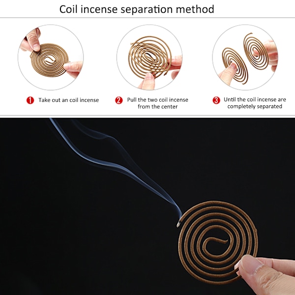 16 stk Spiral Røgelse Hjem Duft Indendørs Duft Aromaterapi 2 timer Røgelse Spiral med base (Thuja Tibetansk Røgelse)