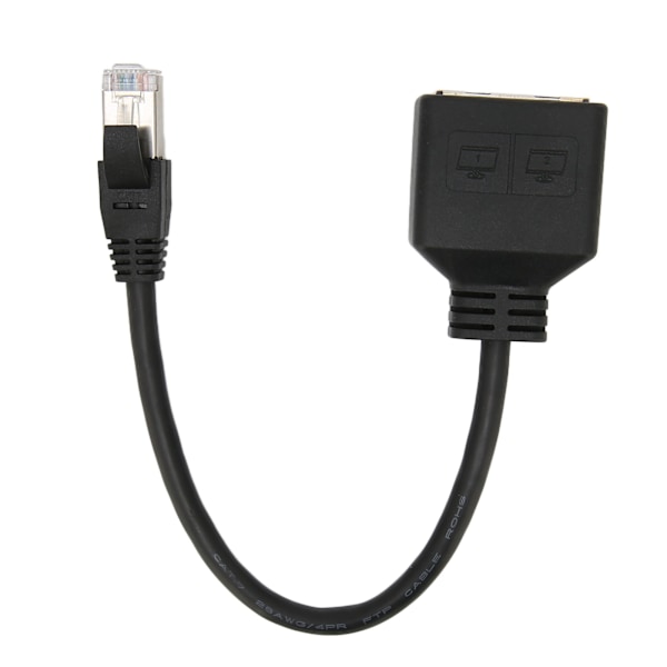RJ45 Ethernet-sovitin kaapeli jatko 1-2 porttia Erinomainen liitäntäsiirto Splitter-sovitin CAT7-verkolle