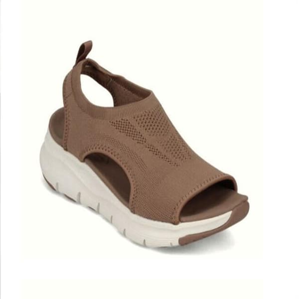 [NX]Mjuka breda läderstrandtofflor för kvinnor - Rosa