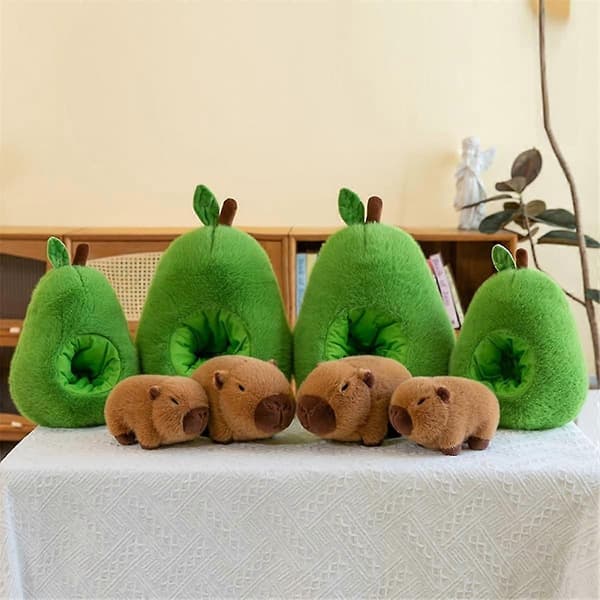 【NX】Avokado Kapybara Pehmolelu Realistinen Kapybara Pehmolelu 35cm