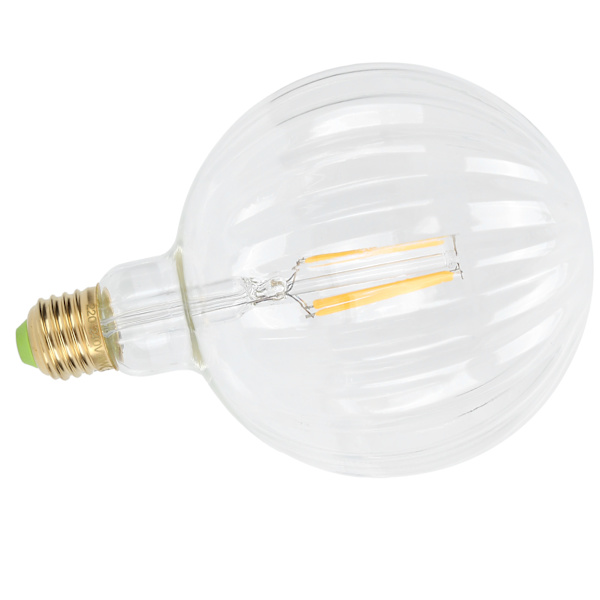 4W G125 Antik Glødepære E27 Vandmelonform LED-Glødepære Hjemindretning 220V Varmt Lys (Transparent)