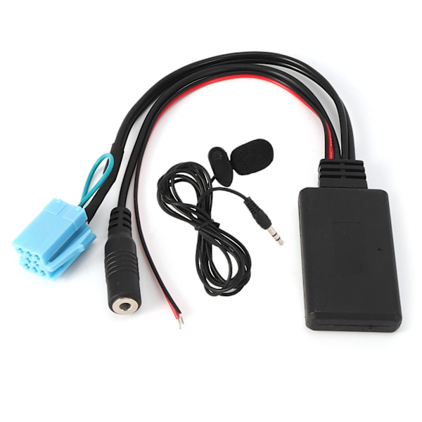 8-stifts Bluetooth AUX IN-kabeladapter med mikrofon Handsfree-samtal Passar för Smart Fortwo 450