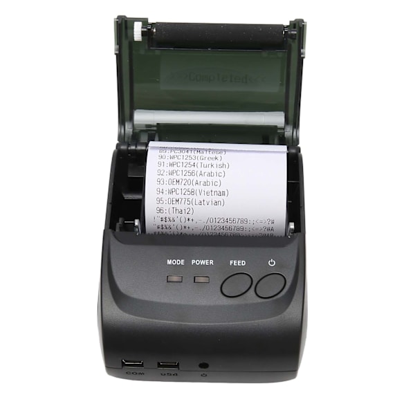 58 mm termisk skrivare BT4.0 90 mm/s 100 km TPH 203DPI USB-gränssnitt fraktetikettskrivare för kontorslogistik 100‑240V EU-kontakt