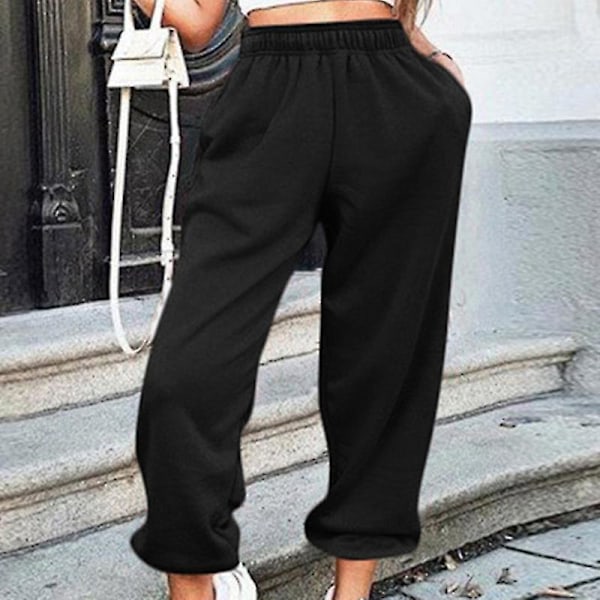 Casual Oversized Women's Black Joggers Tracksuit Pants