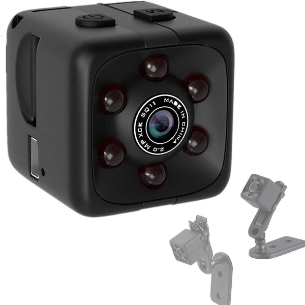 Mini skjult spionkamera bærbart lite 1080p trådløst kamera med nattsyn