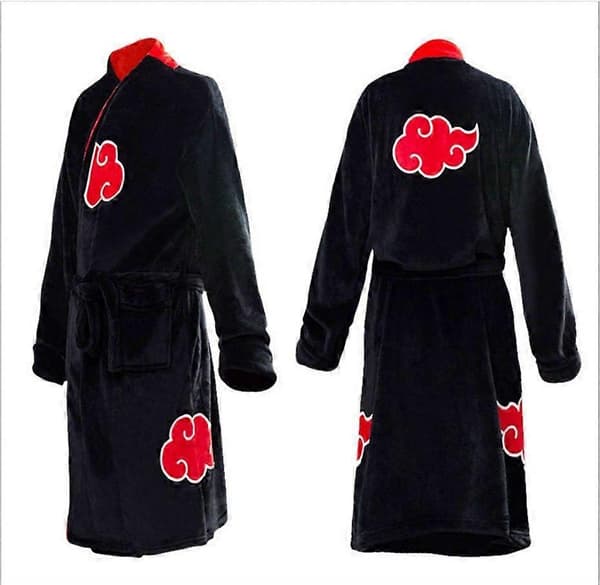 Herrflanellbadrock Pyjamas Cosplay Vintervarm Sömlös Tecknad Parsovkläder Naruto Badrock Naruto Bathrobe L