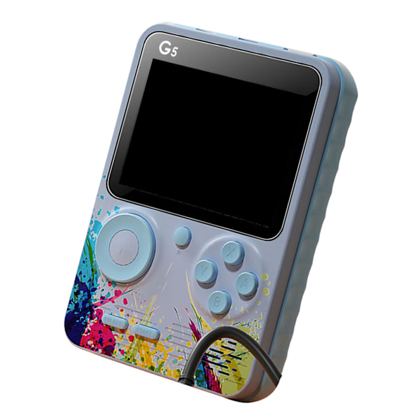 G5 Handheld Game Console 3,0-tums skärm Handhållen spelenhet stöder expansion av minneskort och 2 spelare GameColorful Grey Green