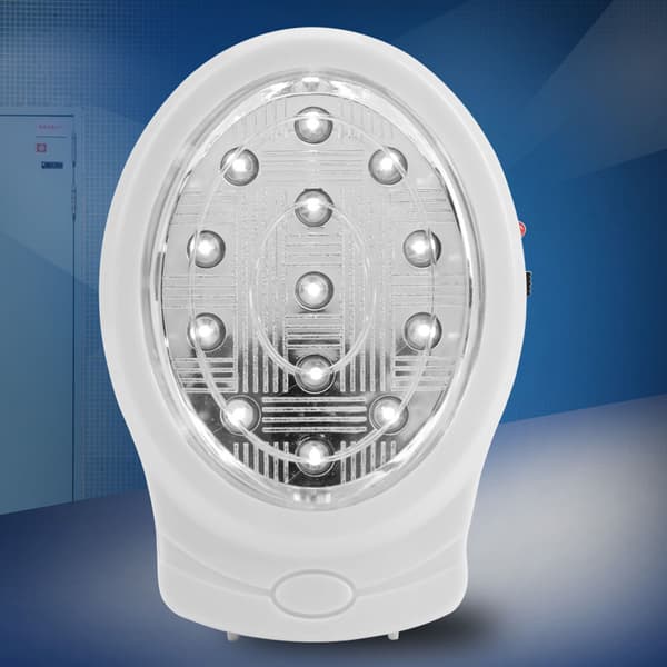 13 LED oppladbart hjemmenødlys automatisk strømbruddslampe (EU-plugg)