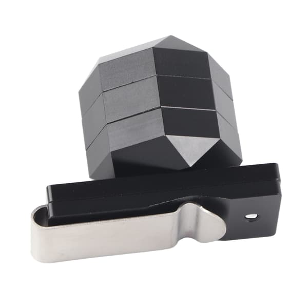 Aluminium Kø Kridtholder Clip Ottekantet Universal 3 Lag Billard Pool Kø Kridtboks Holder Billard Tilbehør Sort