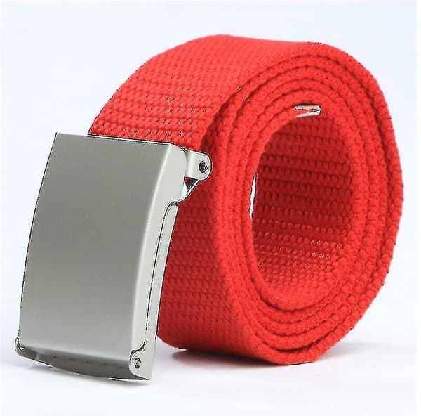 【NX】Canvas Unisex Rött Bälte 110CM Byxor