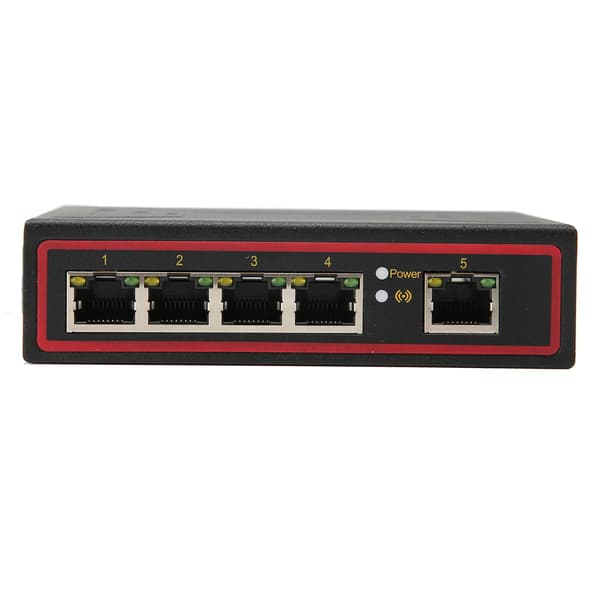 5 Port Ethernet DIN Rail Switch DIN Rail Montering Industriell design Redundant Power Fast Ethernet DIN Rail Switch