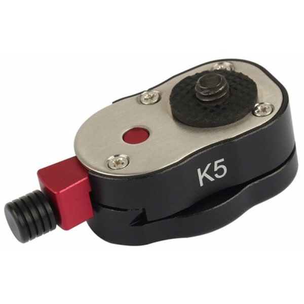 Mini hurtigutløserplate med 3/8 tommers skruehull og 1/4 tommers skrue for monitorer DSLR-kameraer og andre kameraer, modell: svart