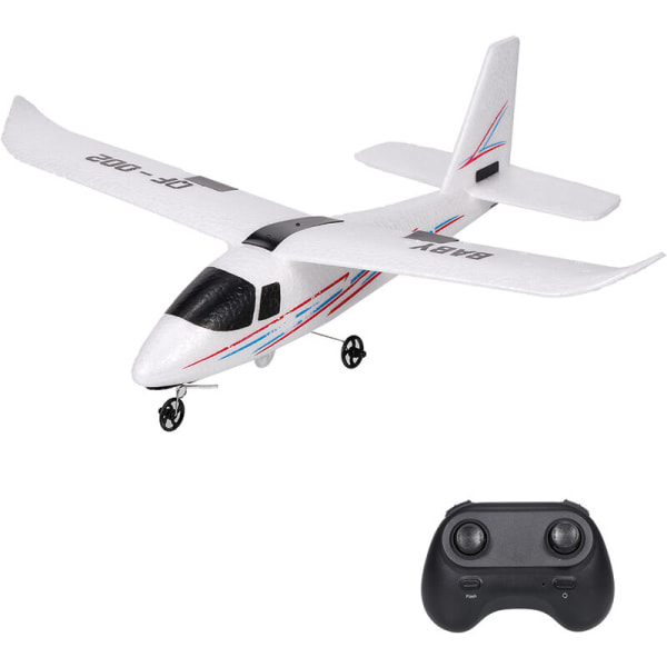 RC Airplane 2.4GHz 2CH Small Aircraft DIY Flying Legetøj til børn Drenge, model: Hvid