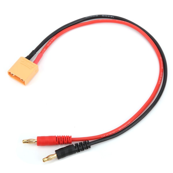 30 cm XT90 hankontakt till 4 mm bananplugg 14AWG adapterkabel för B6 LiPo batteriladdare