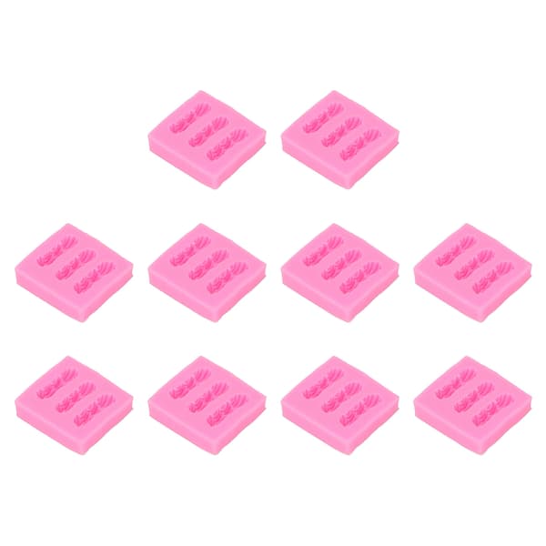 10 stk. Silikon Bakeform Multifunksjonell Høy Temperaturbestandig DIY Kjeks Sjokolade Godteri Form Rosa
