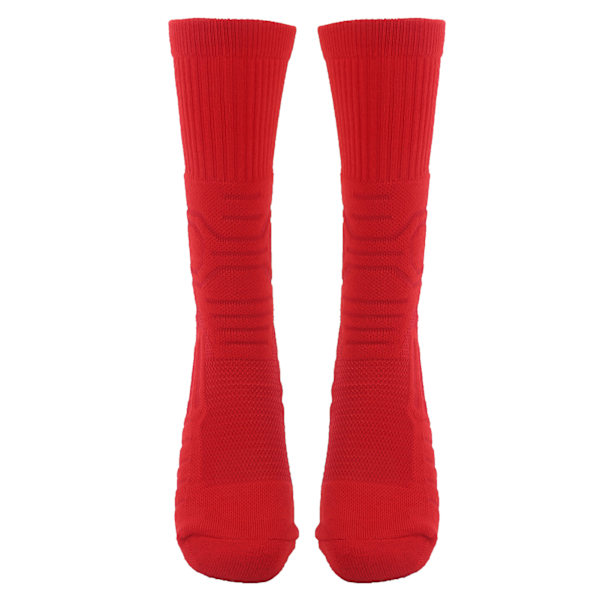 1 par Sports AntiSlip strumpor Andas Basketboll Fotboll Atletiska skyddsstrumpor (röda)