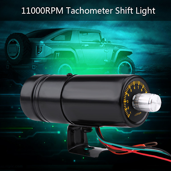 11000 RPM auton moottoripyörän säädettävä punainen LED-kierroslukumittari vaihdevalo
