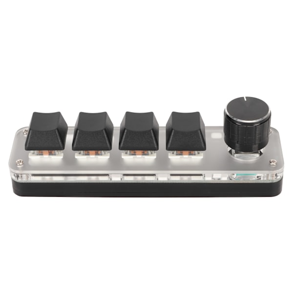 USB Mini 4-Tastatur med Knott Blå Bryter RGB Bakgrunnsbelysning Dobbel Modus Tilkobling DIY Programmerbar Makro Mekanisk Tastatur