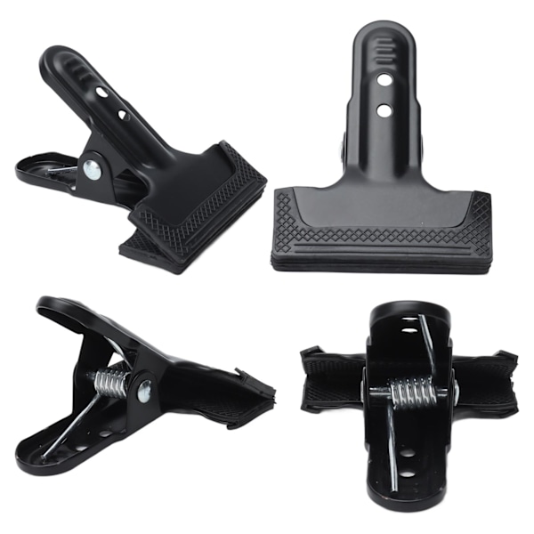 4st Träbearbetning A Clip Heavy Duty Anti-Slip Metall Fjäderklämmor med bred mun för fotografibakgrunder
