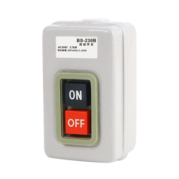 Self-lock On/off Power Pushbutton Switch for 3 Phase 380v 3.7kw Applications