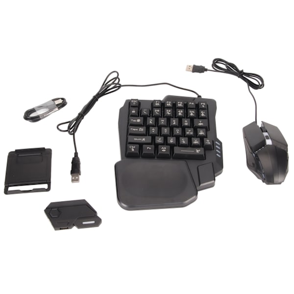 Half Hand Gaming Tangentbord och Mus Combo Wired Gaming Mouse Converter för Android för Harmony för IOS 10.0-13.3