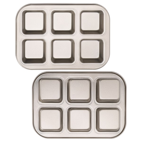 2st kolstål kakform NonStick gör-det-själv söt form guld efterrätter gör formar (6 rutnät Square TG07)