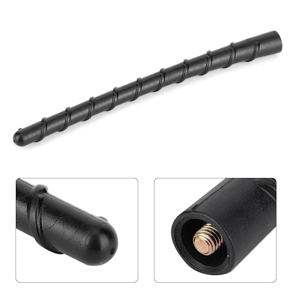Yleisantenni 18 cm / 7,1 tuuman auton musta FM-radio AM-spiraaliantenni Antennitanko Mast Sopii KIA Rio 2:een