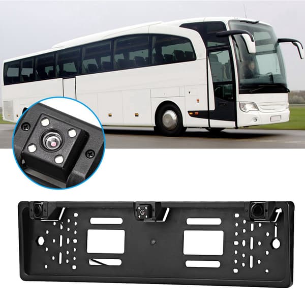 Europeisk nummerskiltramme 12LED-kamera Ryggdisplay Parkeringssensor Biltilbehør