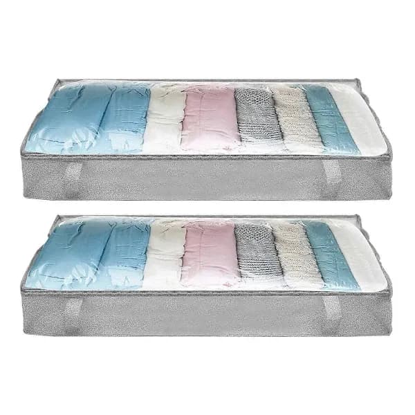 Foldable Under Bed Storage Bags, Large Under Bed Storage Bins, Thick Breathable Under Bed Clothes Storage Bags