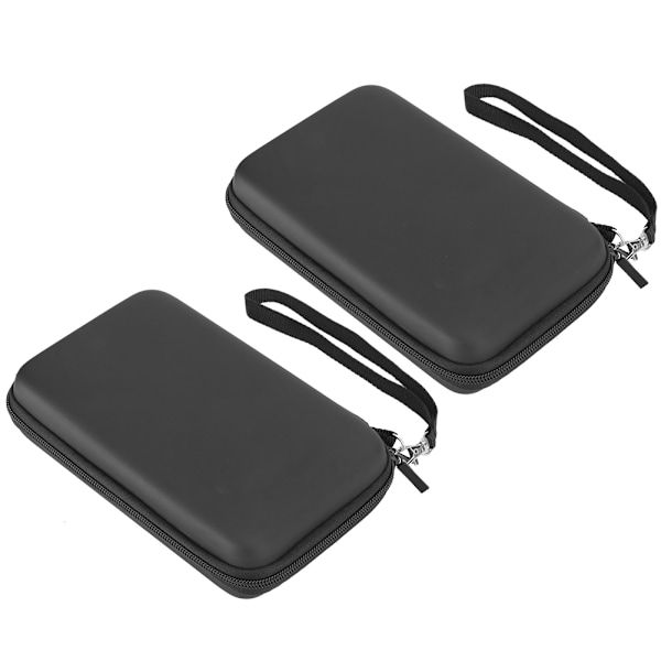 2 stk Bærbar oppbevaringsveske Bæreveske EVA beskyttende hardveske for NDSILL/Nintendo 3DSXL Svart