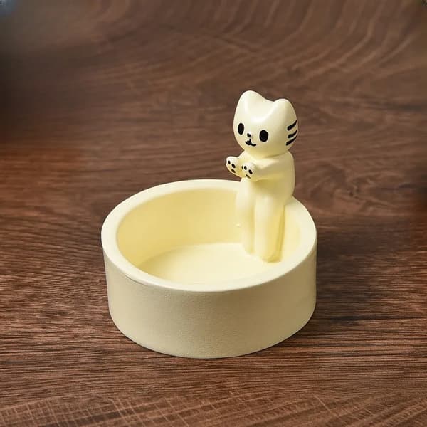 Kitten Candlestick Cute Cat Candlestick Creative Aromatherapy Candlestick Durable High Temp Cartoon Candlestick Decoration Style 1