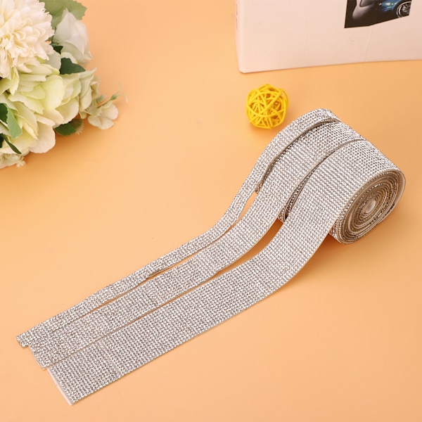 2-yard strassband självhäftande DIY dubbelsidigt självhäftande strass dekorationsband