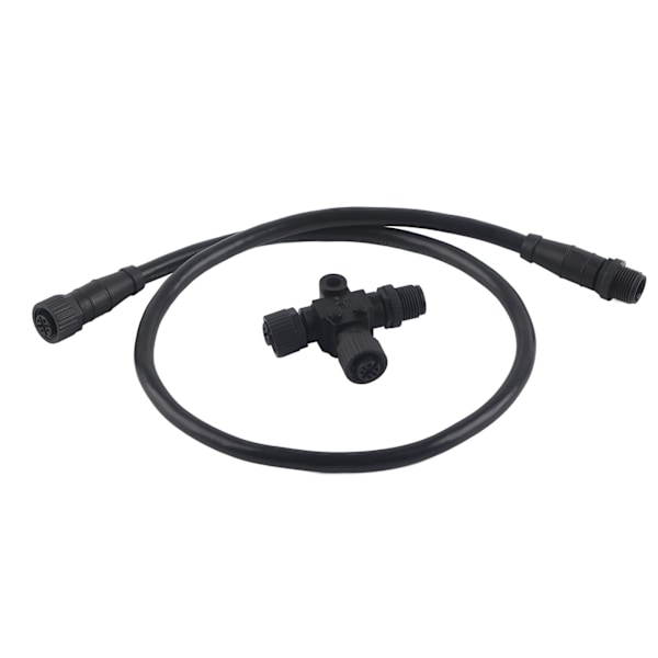 For NMEA 2000 Drop Backbone-kabel med T-kontakt 5-pins vanntett M12 0,5 m for Garmin Networks