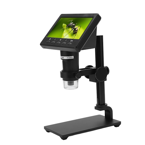 4,3-tums LCD digitalmikroskop High Definition 1000X USB-videomikroskop för telefonreparation EU-kontakt
