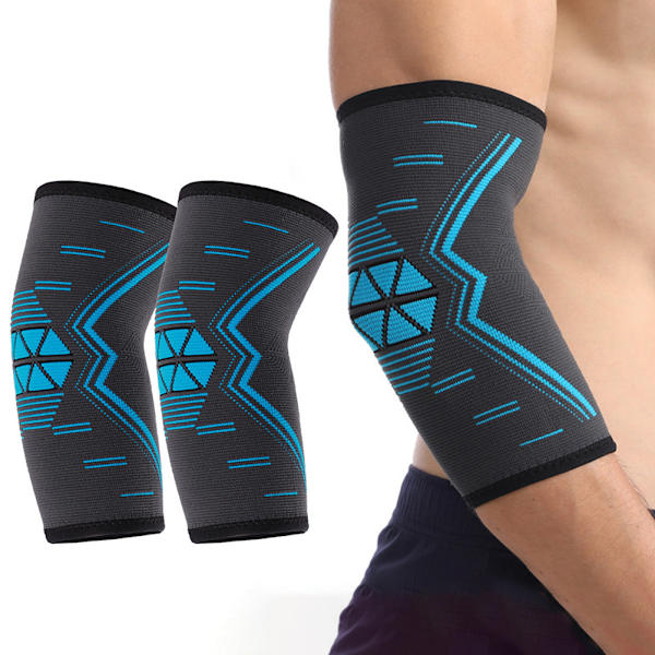 2 kpl Fitness Kyynärpäätuki Neulotu Nylon Hengittävä Elastinen Kesäurheilu Kyynärpään Kompressiotuki