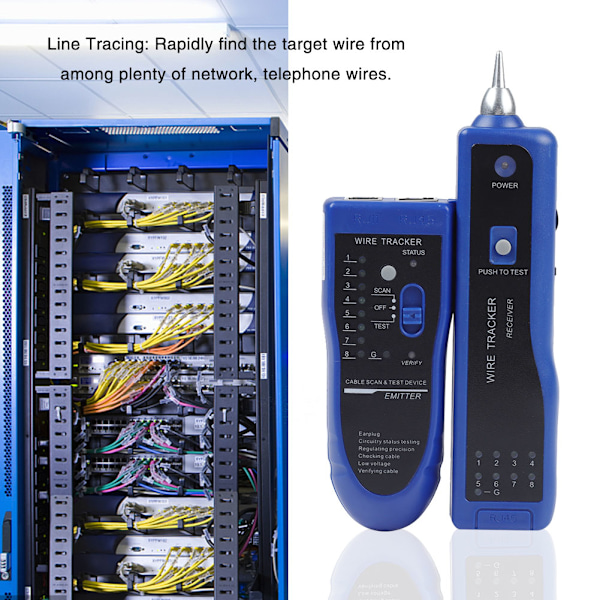 Håndholdt Rapid LAN Network Kabel Tester Line Finder Wire Tracker Tool #1 (blå)