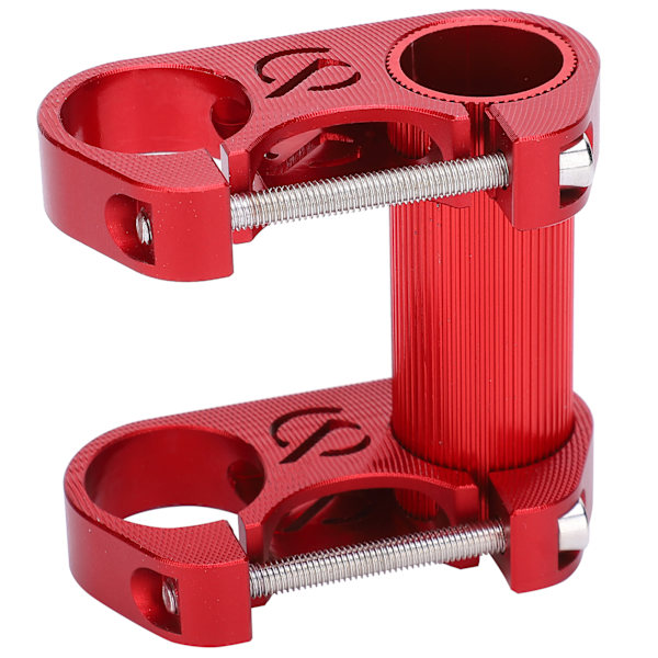Cykel Dobbelt Styrstangshøjer 25,4MM Foldbar Cykel Aluminiumlegering Justerbar Styrstang Rød