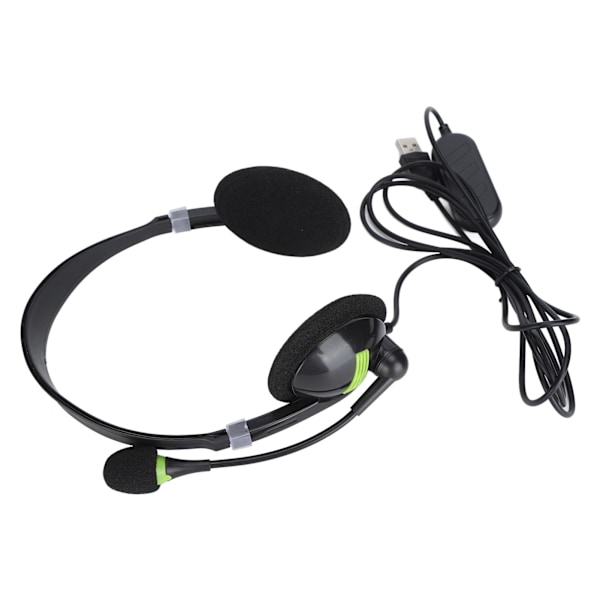 SY440MV Headset med kabel 3,5 mm/USB Kundeservice Over Ear-hodetelefoner med støyreduserende mikrofonUSB