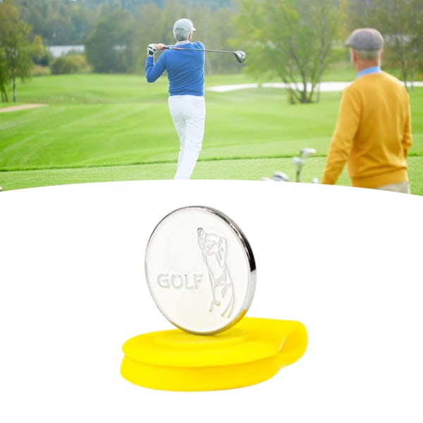 Magnetisk Golfhat-Klips Golfkasket-Marker Silikon Stabil Fiksering Golftræningshjælpemiddel Tilbehør Til Sport Udendørs Gul