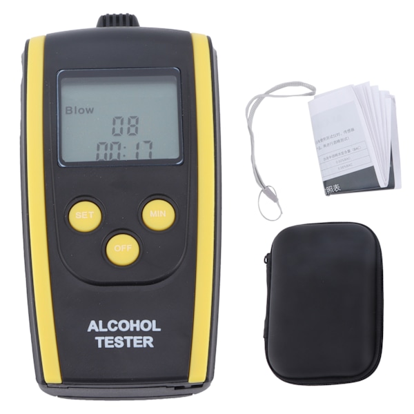Breathalyzer Bärbar Laddningsbar Luftblåsande Alkoholtestare Beröringsfri Hög noggrannhet för säker bilkörning