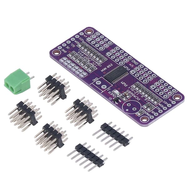 Servomotor Driver PWM-kontrolmodul 16-kanals 12-bitars IIC PCA9685-controller Kompatibel med DIY