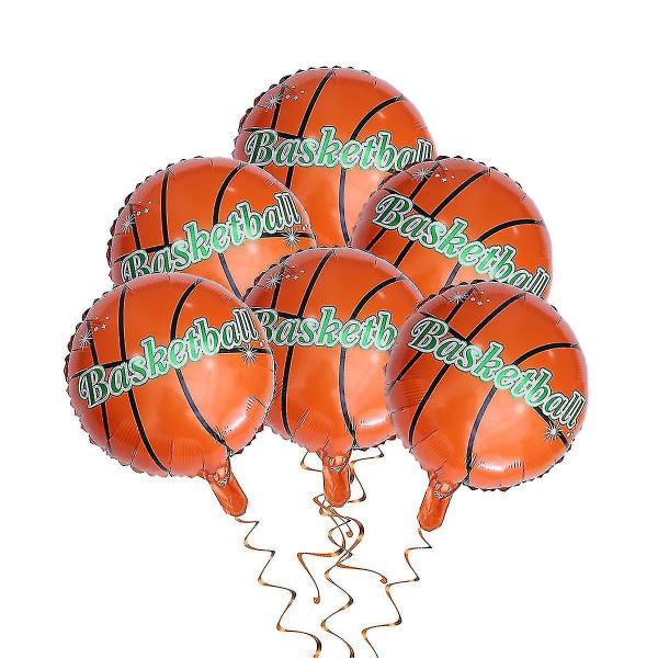 10 st Tecknad aluminiumfolieballong Basket Heliumballonger för festdekoration