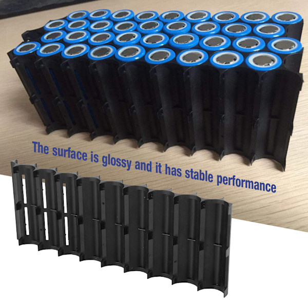 10 stk ABS-harpiks 18650 Lithium Batteri Afstandsbeskyttelse Beskyttelsesholder Cylindrisk Celleopbevaringsholder