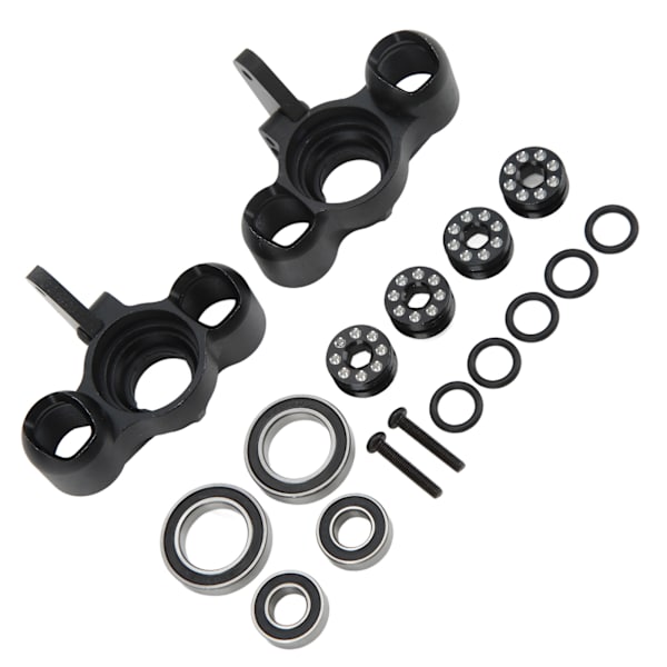 1 Par Aluminiumlegering RC Framstyrningskopp med Förstorade Lager för Arrma Karton 1/8 RC Bil Svart