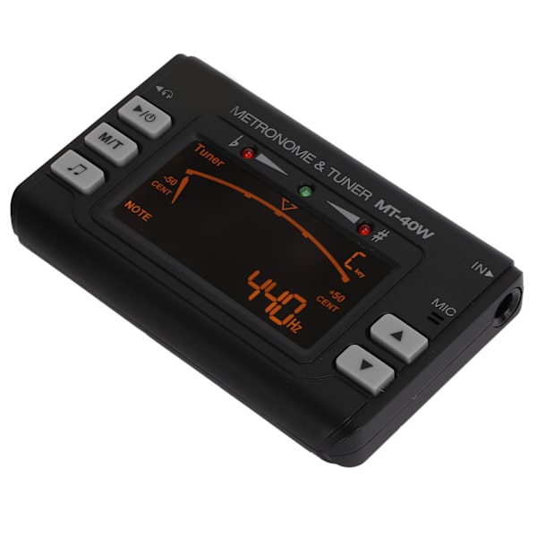 Metronomtuner Elektriskt LCD-instrument 3 pickuplägen för gitarr violinsaxofonMT‑40W blåsinstrument